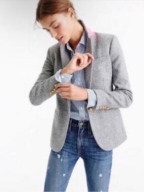 J Crew Grey Wool Campbell Blazer